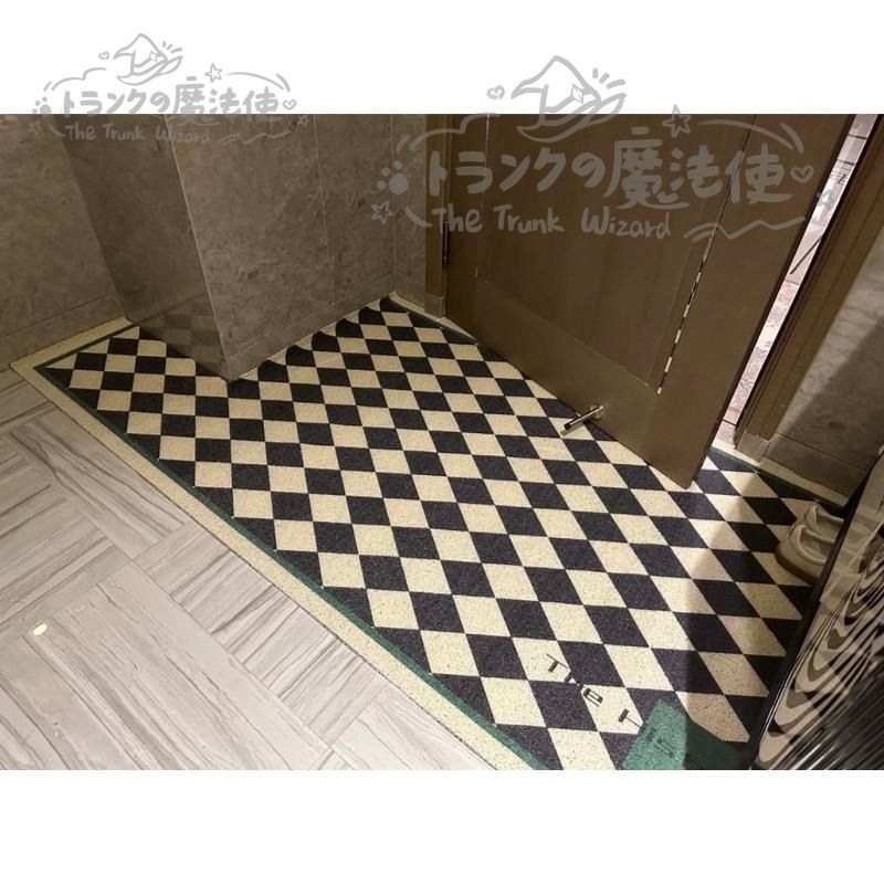 玄関マット ラグ 絨毯 アーガイル柄 フリーカット 滑り止め 洗える お手入れ簡単 おしゃれ シンプル モダン 泥落とし ベランダ 多用途マット CCDT1031p116