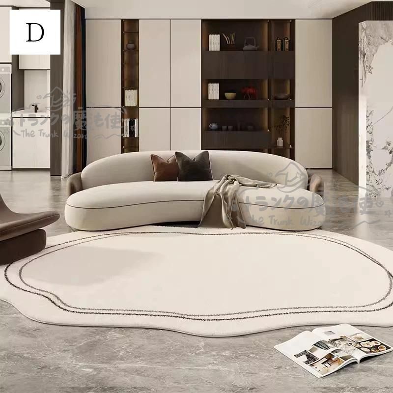 カーペット 敷物 北欧 モダン 180×240cm 200×300cm 幾何学模様 楕円 円形 おしゃれ ふわふわ インテリア 絨毯 じゅうたん 洗える 滑り止め付き マット ラグ CCDT1031p001 MARWIL-DEMENAGEMENTS_CH