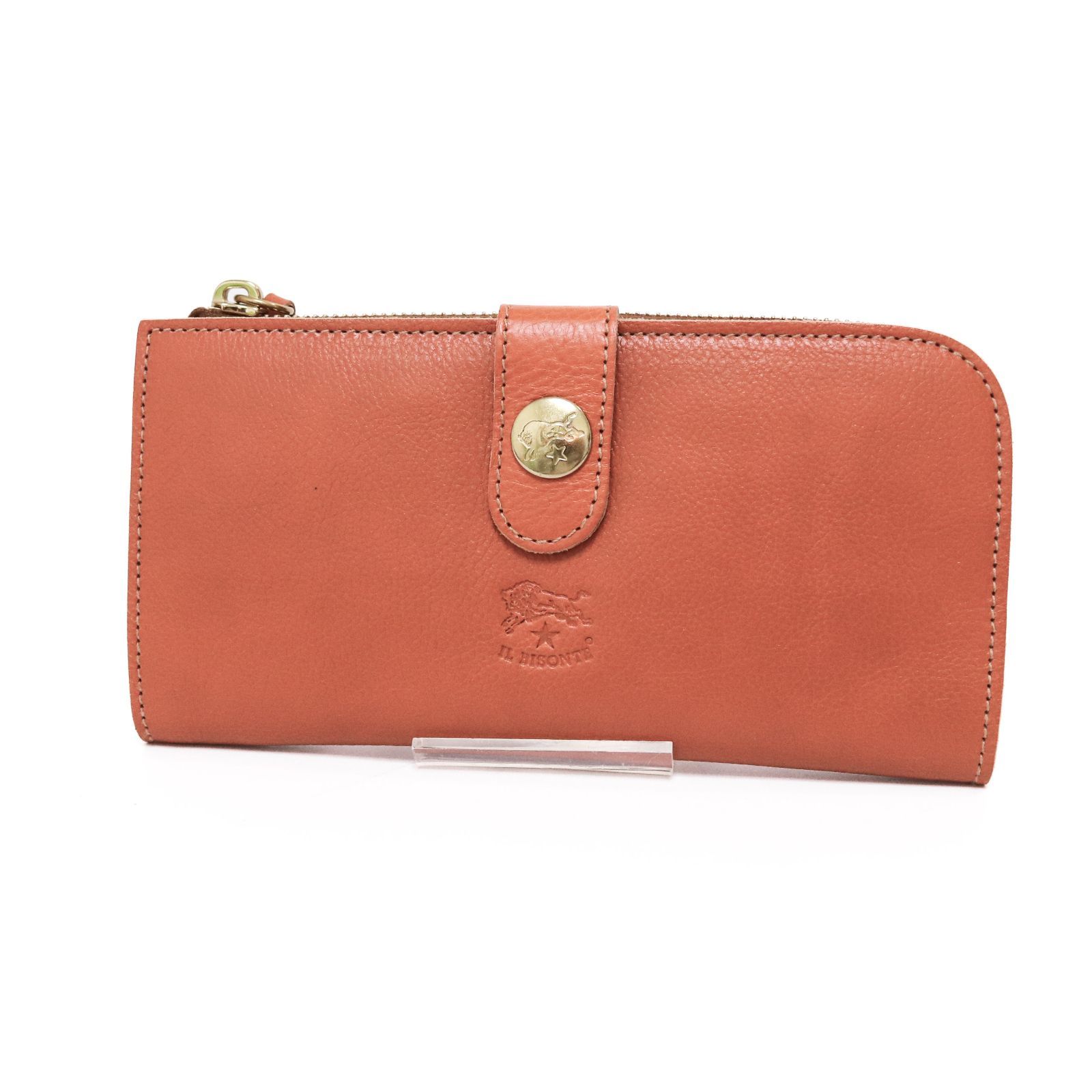 イルビゾンテ 長財布 ロングウォレット 折り財布 ナチュラル キャメル レザー 本革 ILBISONTE