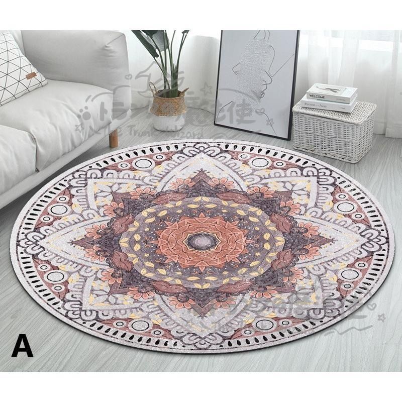 ヨガ マット 曼荼羅 マンダラ カラフル ヨガマット 厚手 円形 大判 おしゃれ インテリア 柄 室内マット ラウンド 滑り止め ケース付 CCDT1031p009