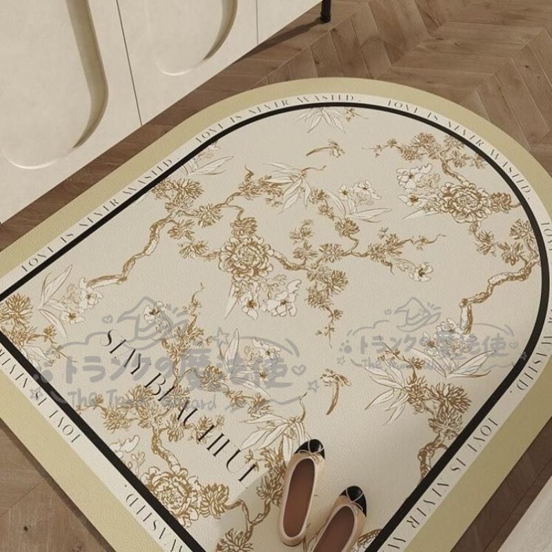 玄関マット 室内 桜 絵柄 デザイン ドアマット 屋外 拭ける 洗える お手入れ簡単 おしゃれ アーチ型 防水 耐油性 エレガント インテリア CCDT1031p077