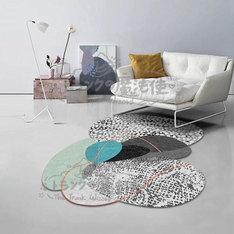 カーペット 敷物 モダン 抽象 幾何学模様 120×160cm おしゃれ インテリア 絨毯 じゅうたん 洗える マット ラグ 個性派 CCDT1031p143