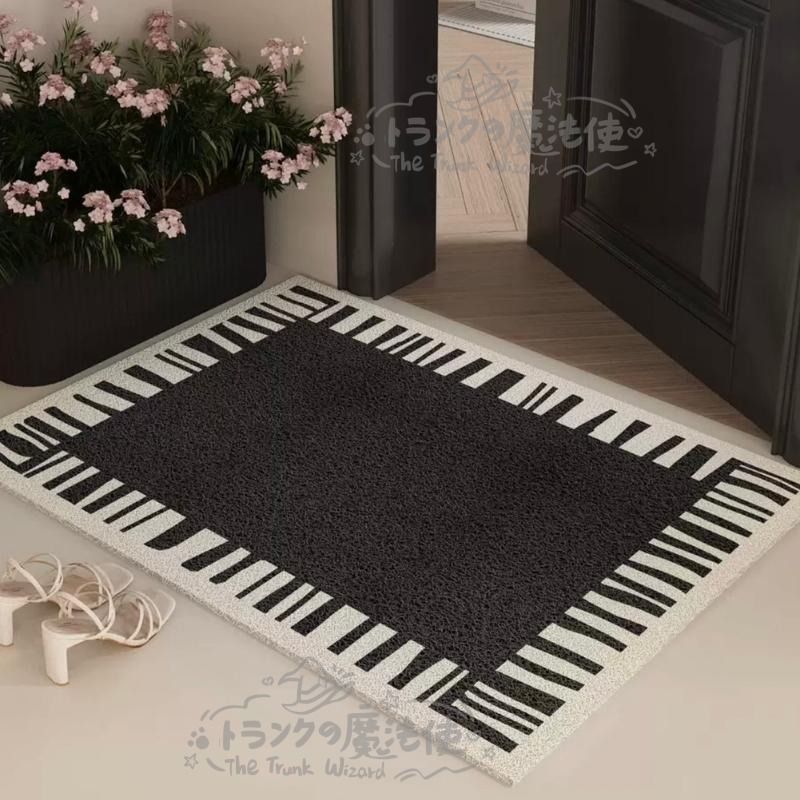 玄関マット 屋外 室内用 ドアマット パターン柄 ラグ 絨毯 滑り止め 洗える お手入れ簡単 おしゃれ モダン 泥落とし フリーカット ベージュ CCDT1031p105