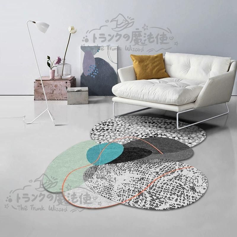 カーペット 敷物 モダン 抽象 幾何学模様 120×160cm おしゃれ インテリア 絨毯 じゅうたん 洗える マット ラグ 個性派 CCDT1031p144