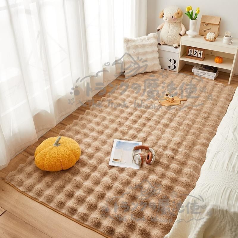 ラグ カーペット 110×180cm 110cm×210cm 韓国風 北欧風モコモコ暖かい オレンジ グレー ピンク ホワイト ピンク カーキ 温活 冬 あたたかい CCDT1031p142