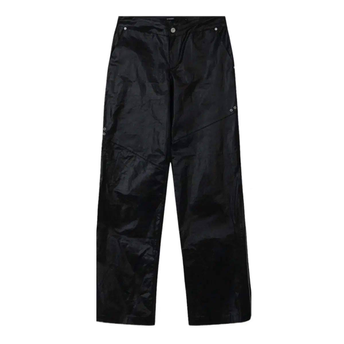 OBLIQUE EYELET ZIPPER PANTS