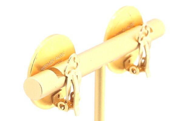 エルメス イヤリング セリエ ゴールド メタル