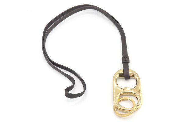 ボッテガヴェネタ キーリング ゴールド ダークブラウン