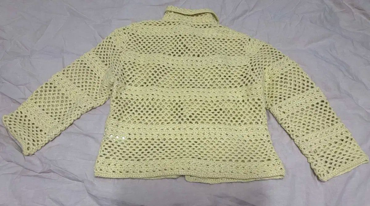 fletta クロシェ カーディガン レモン