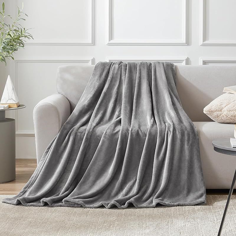 新品】 Hansleep 毛布 シングル 冬用 ブランケット 100x140cm グレー