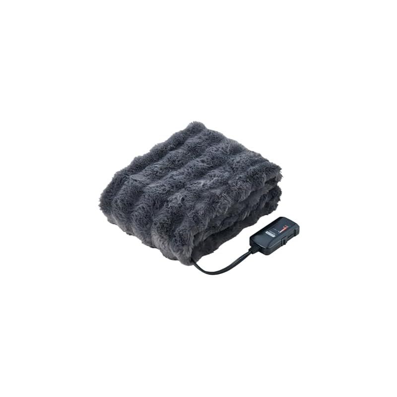 QUADS クワッズ とろける手ざわり 電気毛布 toron トロン ラビットファー 掛敷両用 エコ 省エネ 洗濯OK ダニ退治機能 温度無段階調整 消し忘れ機能 チャコールグレー