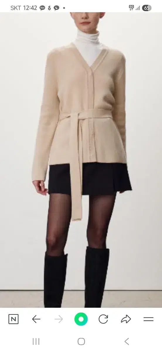  シエsie リーベルト付き カーディガン オートミール F 長袖 カーディガン ボレロ アンサンブル