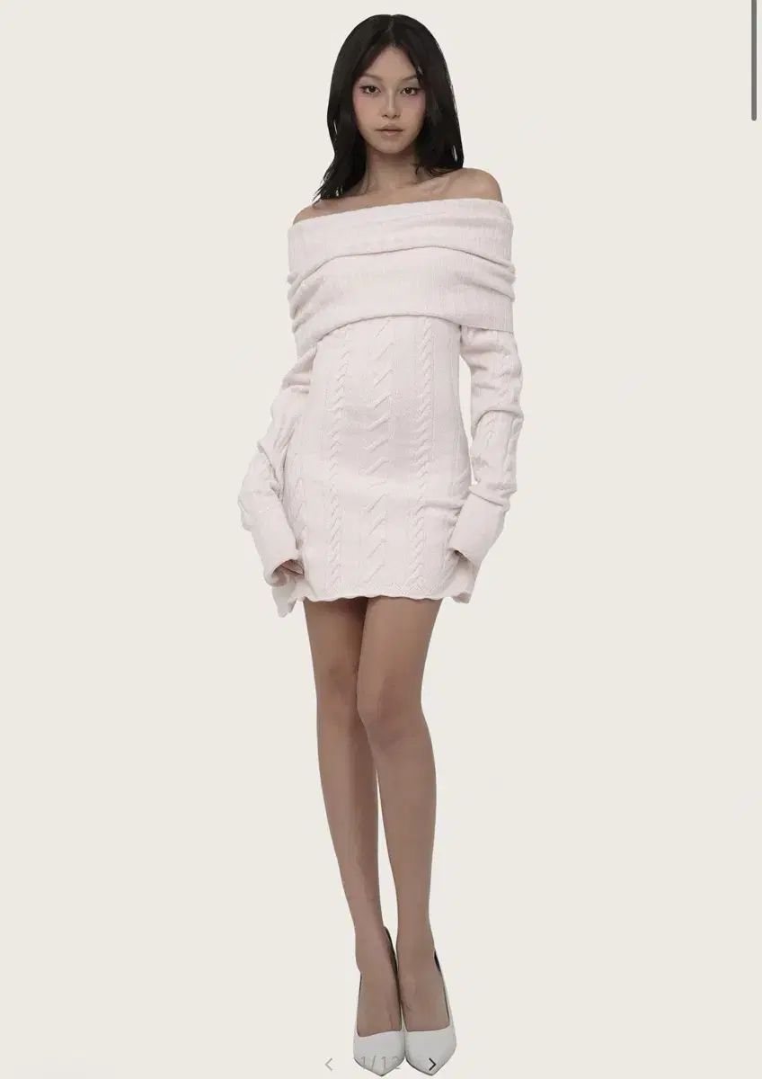 シアー LOVEノート ニットドレス