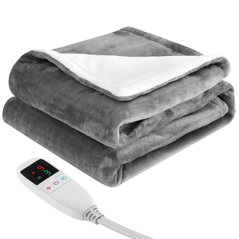 電気毛布 掛け敷き兼用 160 100CM 大判 電気ブランケット 9段階温度調節 タイマー設定 電気敷き毛布 ふわふわ 厚手生地 あったか 省エネ 肩掛け 膝掛け 丸洗い可 過熱保護 ダニ退治 防寒 暖房器具 プレゼント 冬用 PSE認証済み 日本
