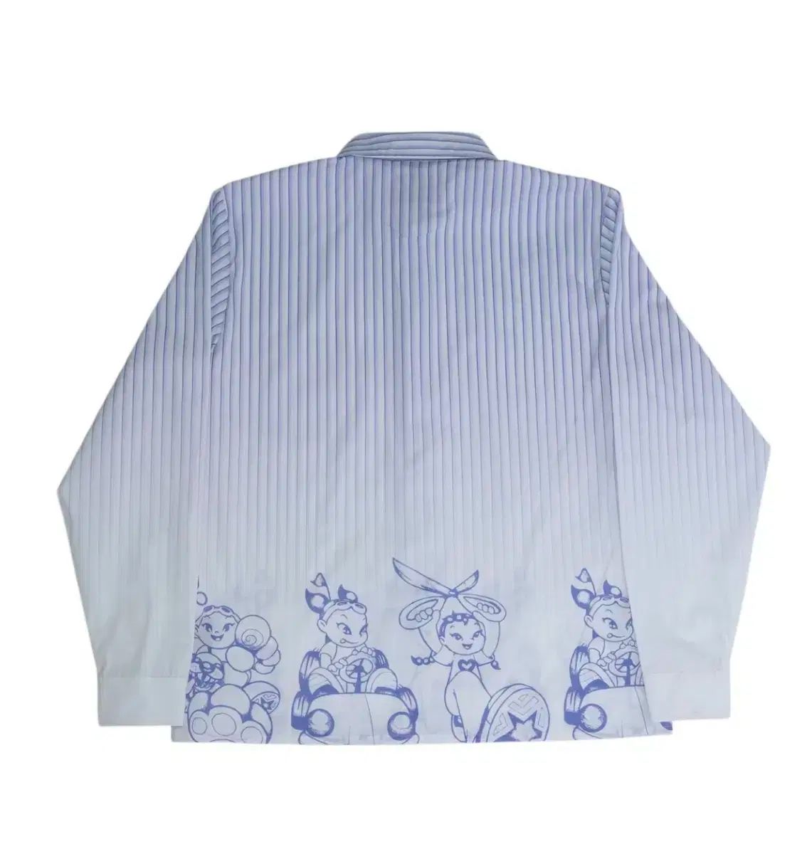 ユミンハ Yuminha フェイクブリーチ ドレスシャツ S