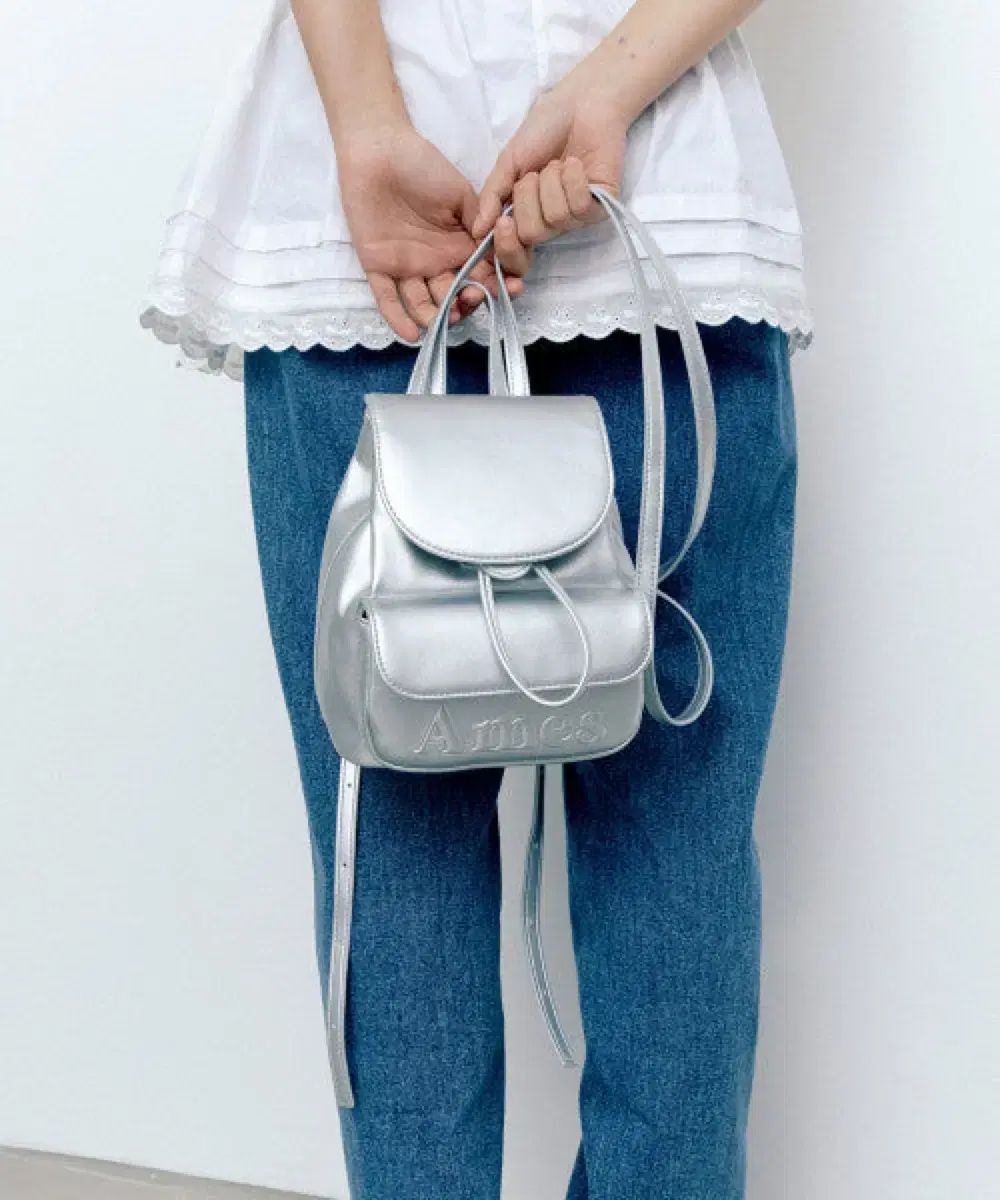 Ames アメス ワールドワイド ミニリュック シルバー