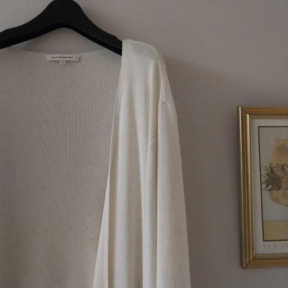 ハンサム the CASHMERE アイボリー ロング カーディガン