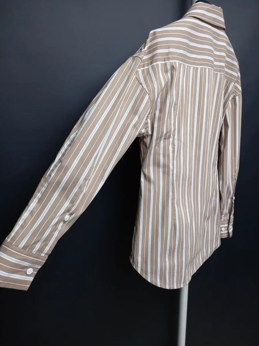 秋冬ストライプ シャツブラウス
