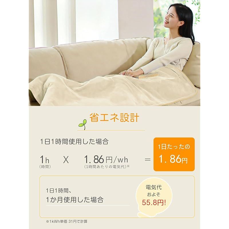 Mlistry 電気毛布 敷き 掛け兼用 驚きの省エネ暖房 電気ひざ掛け 速暖 140×80CM 9段階温度調整 電気ブランケット 丸洗い可 ダニ退治 ランネル素材 柔らかい 両面使え タイマー付き 自動オフ 過熱保護 防寒対策 暖房器具
