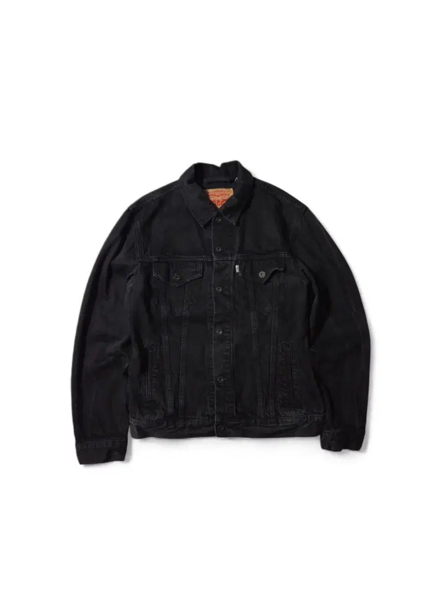 リーバイス ブラック トラッカー ブラックデニム デニムジャケット ブラックデニムジャケット L