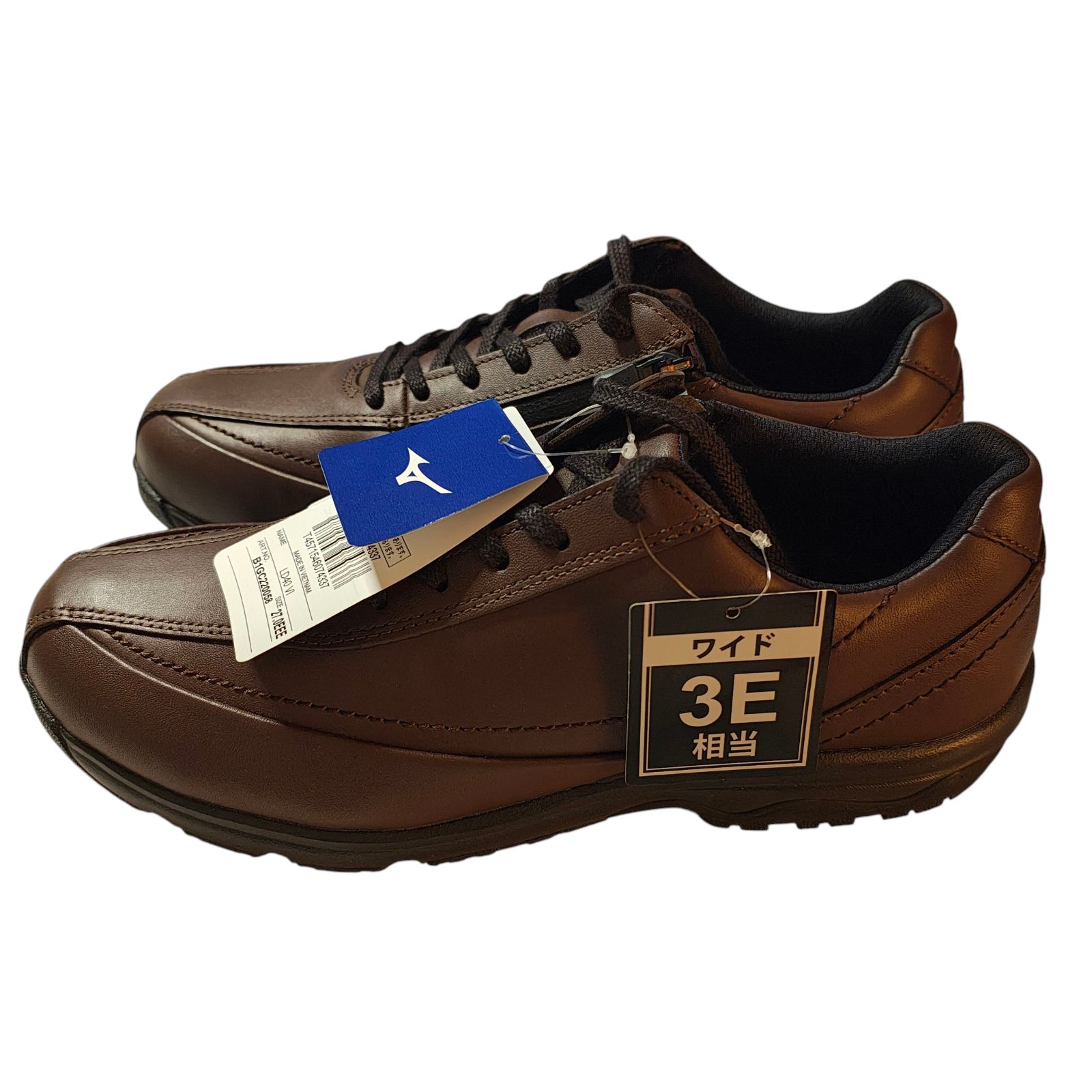 WJ73 ミズノ ウォーキングシューズ ダークブラウン サイズ 27.0cm