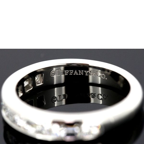 ティファニー ダイヤモンド チャネルセッティング バンド リング Pt950 9号弱 11P FORTGASGNV_COM_BR
