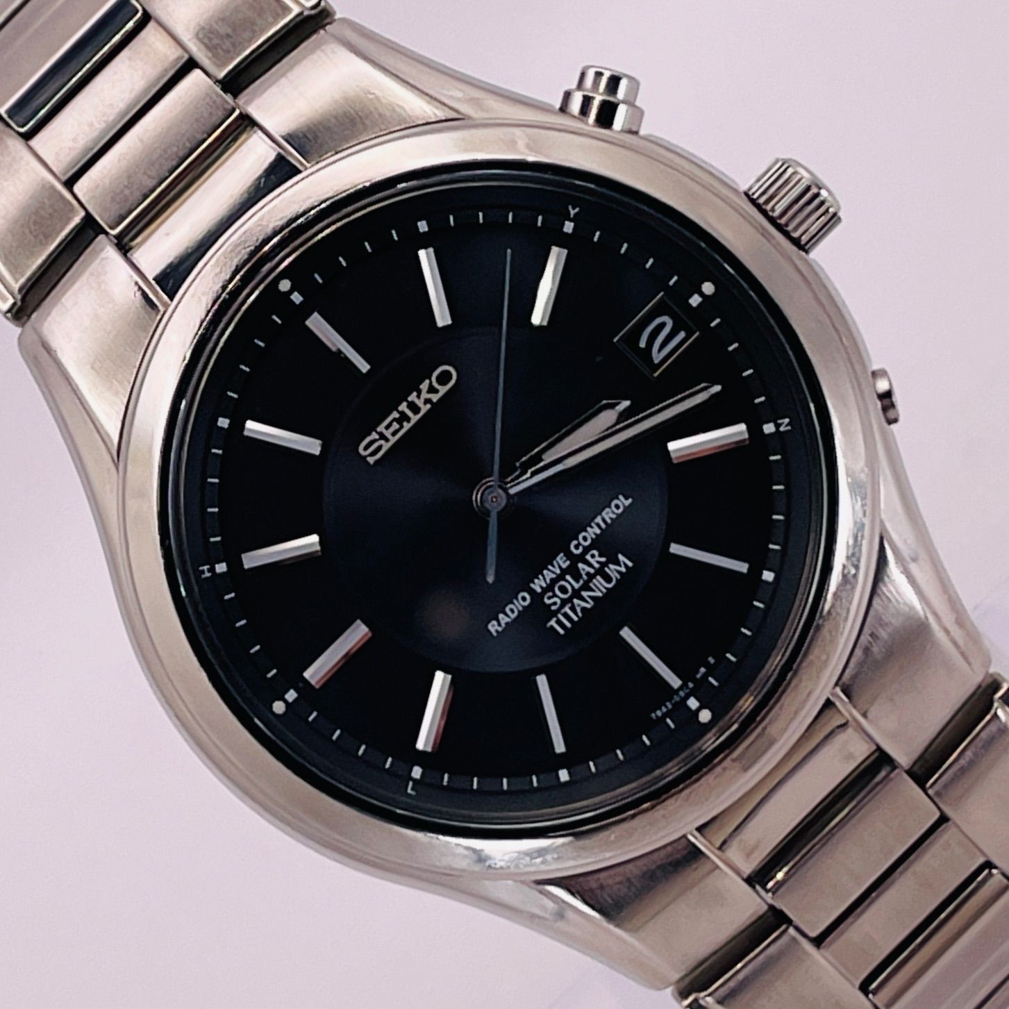 SEIKO SPIRIT 腕時計 セイコー SBTM113 電波ソーラー チタン SEIKO 