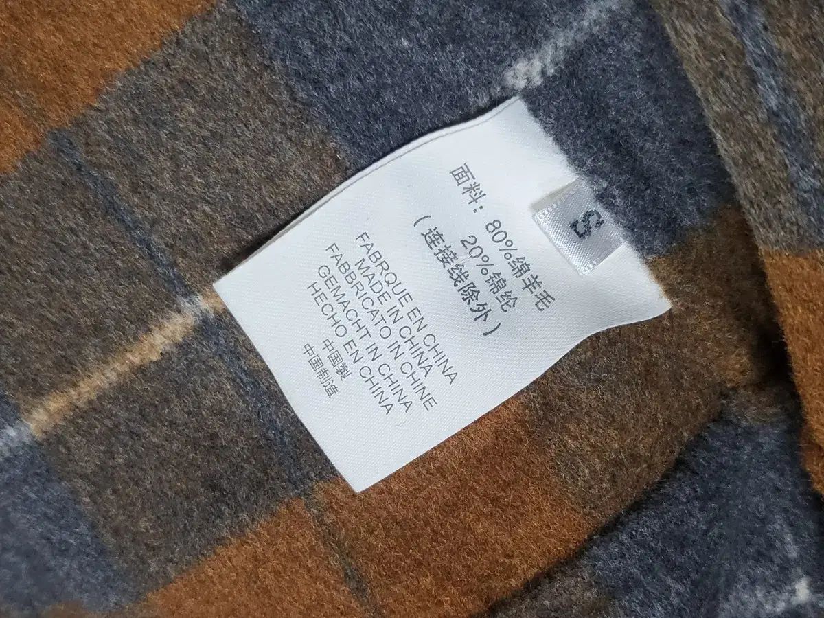 ウール チェックコート