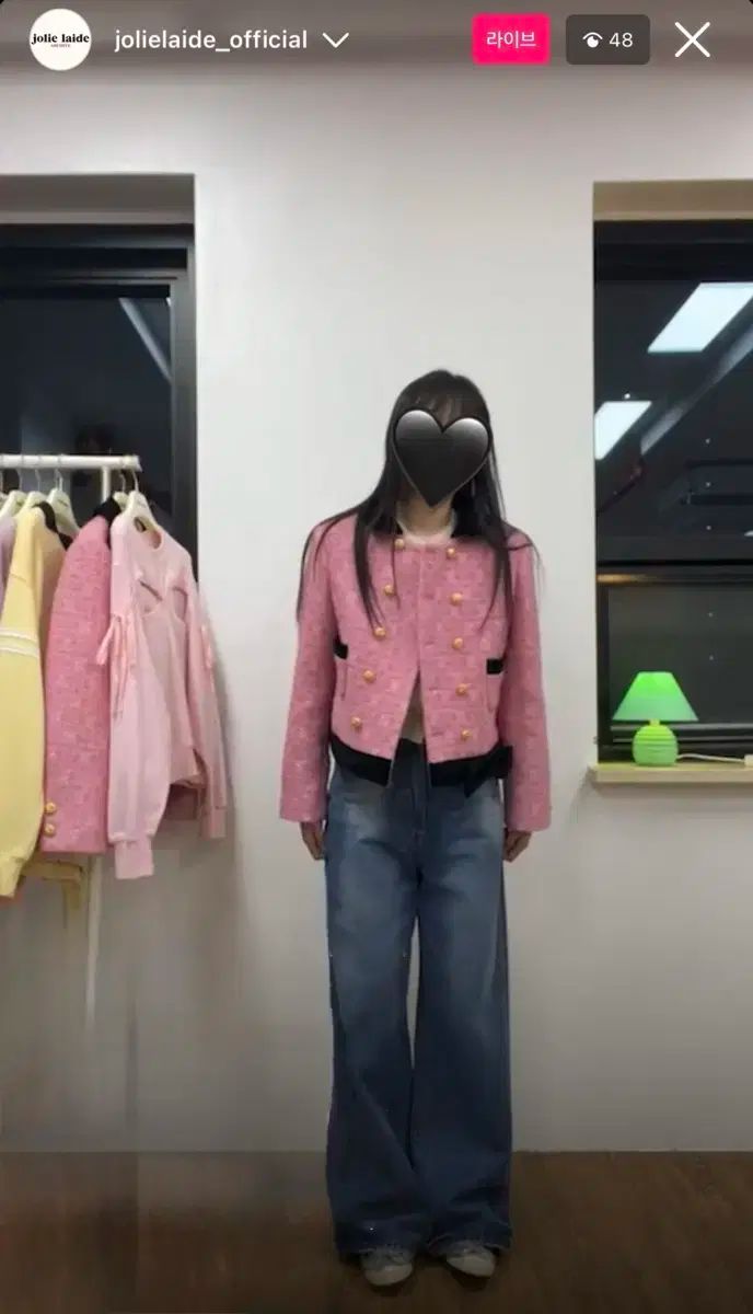 JOLIE LAIDE ツイードジャケット ピンク GULLKHAN_COM