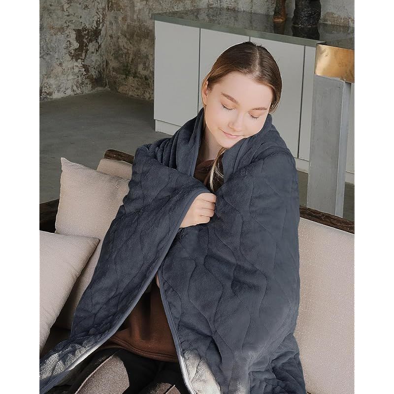 電気毛布 掛け 電気ひざ掛け 1-9時間タイマー 6段階温度調整 152x127cm