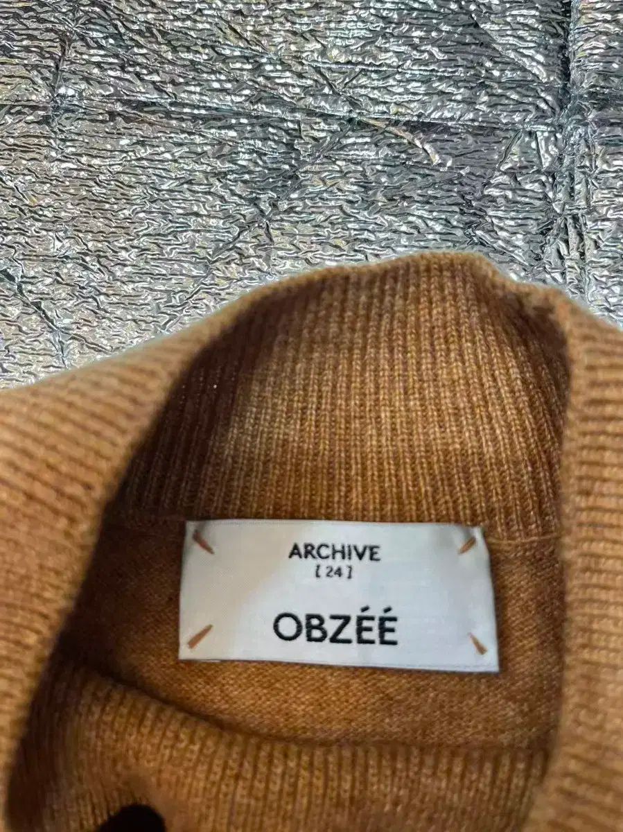  2021年OBZEE カシミア ニート 90 テラコッタ 長袖 ニット セーター