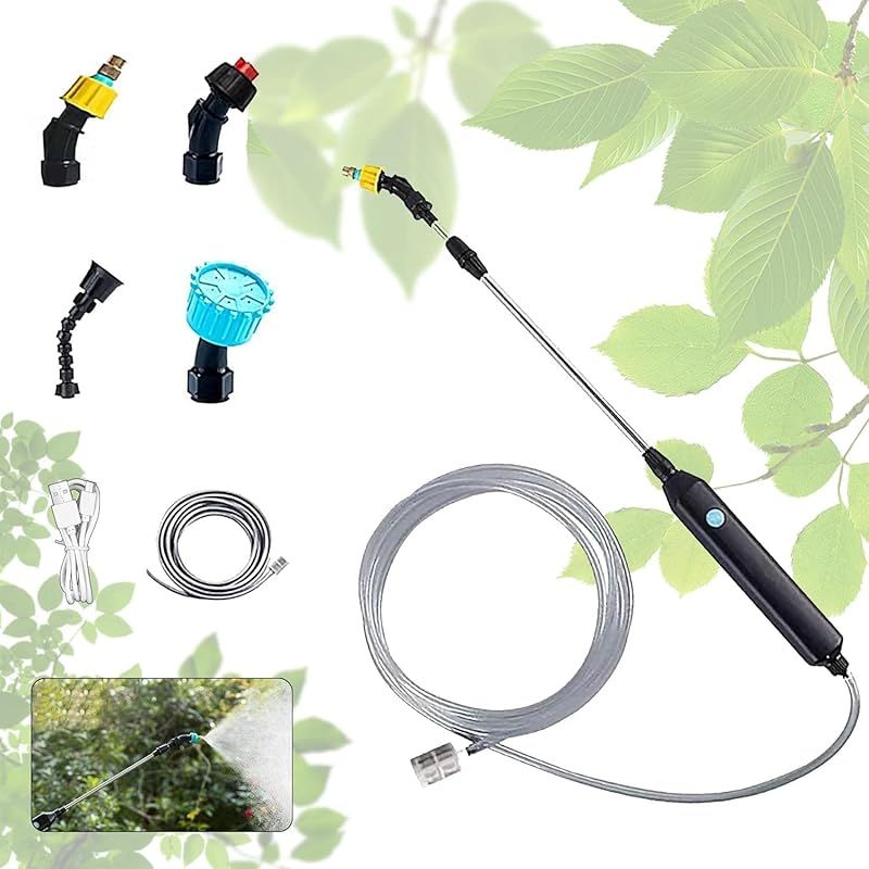 ZMZZZX 電動噴霧器 噴霧器 充電式 2500mAh 10m吸水パイプ 4種類の