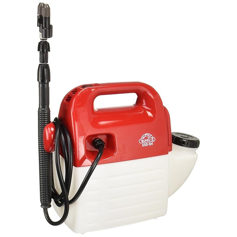 セフティー3(Safety-3) ハイパワー電池式噴霧器 5L ホース1.7m ノズル40-90cm 1頭2頭切替 SSD-5H 0