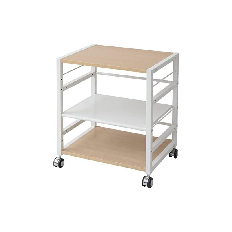 山善(YAMAZEN) デスクサイドワゴン キャスター付き ナチュラル NNGS-3(NA/IV) 1