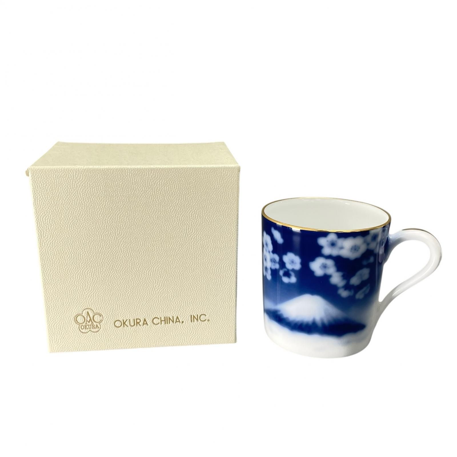 38-988 大倉陶園 花見富士 マグ 8821 107C 1565