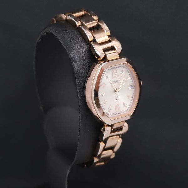 【稼働・美品】CITIZEN シチズン xC クロスシー H058ピンク文字盤 タフソーラー シチズン クロスシー H058-T019129 ピンク文字盤