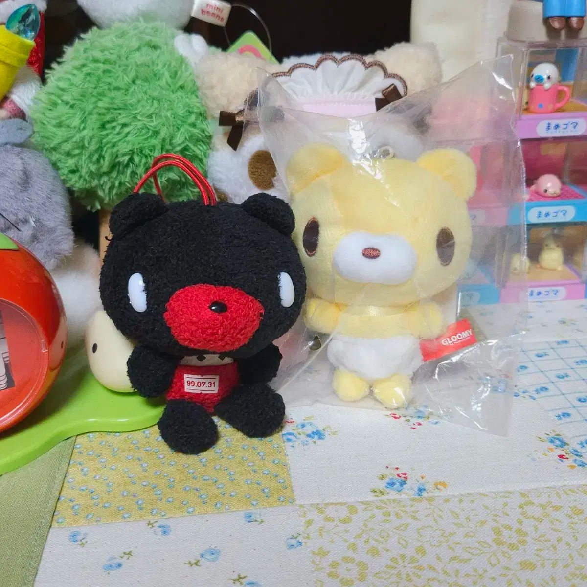 日本正規品 まとめ イエロー ベイビー いたずらぐまのグル～ミ～(グルーミー) ぬいぐるみ キーホルダー