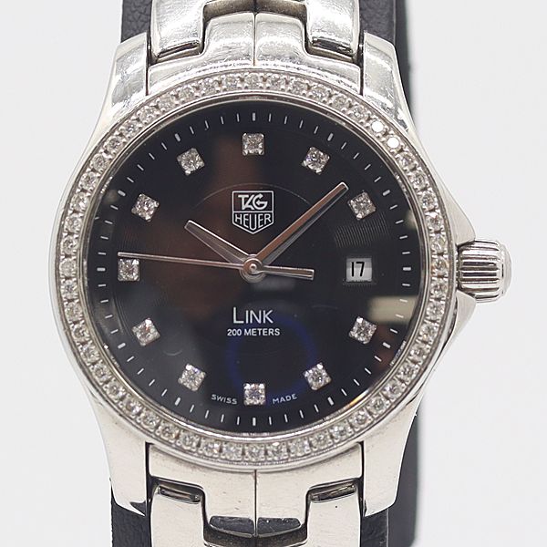 タグホイヤー リンク WJF 131 A.BA 0 572 ブラック文字盤 QZ レディース腕時計 0011110 10 DKT KTU