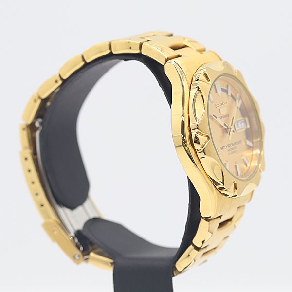 級 稼働 セイコー ファイブ 7 S 36 00 M 0 ゴールド文字盤 AT 自動巻 メンズ腕時計 0023100 10 ERT KTU