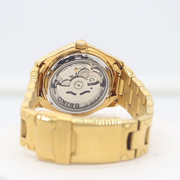  級 稼働 セイコー ファイブ 7 S 36 00 M 0 ゴールド文字盤 AT 自動巻 メンズ腕時計 0023100 10 ERT KTU 自動巻き時計 腕時計(アナログ)