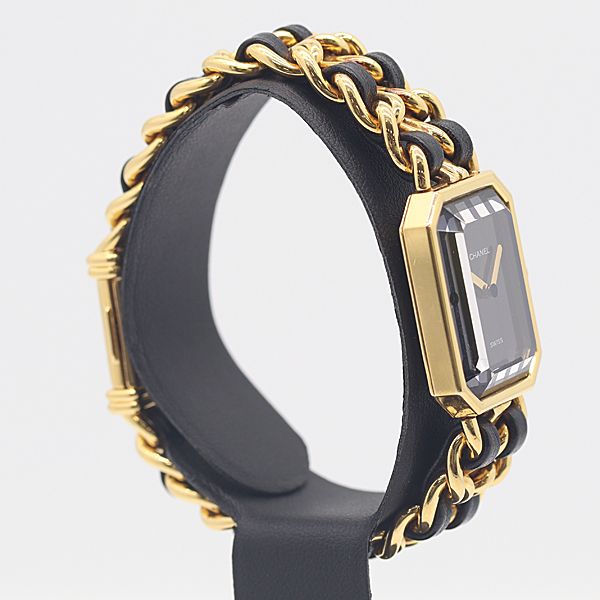 シャネル プルミエールM H0001 U.B.64513 ブラック文字盤 QZ レディース腕時計 8572410 10OKT KTU ABC17079