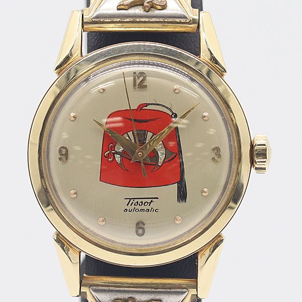 級 稼働 ティソ 14K 総57.1g アイボリー文字盤 手巻 メンズ腕時計 0033110 10OKT KTU ABC17082