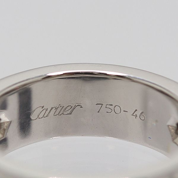 カルティエ ラブリング 750WG ラブリング ハーフダイヤ 46 7.6ｇ ジュエリー 6559410 10KHT AKO ABC17112 SMZ FORTGASGNV_COM_BR