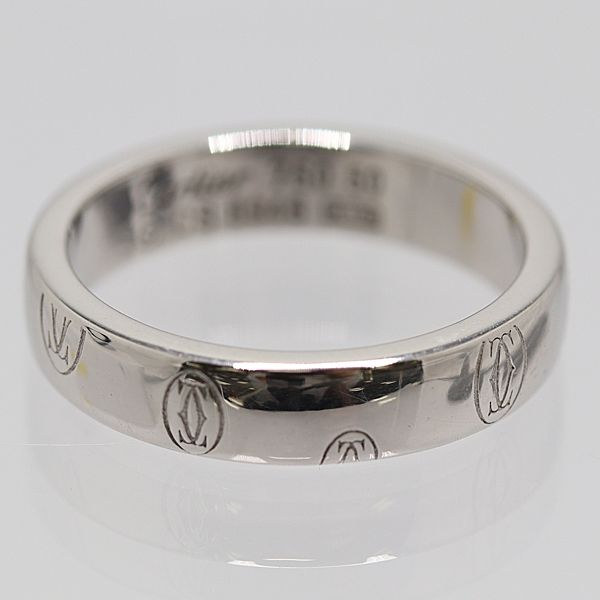 カルティエ リング 750WG ハッピーバースデー 10 5.2ｇ ジュエリー 9304900 10KHT AKO ABC17099 SMZ