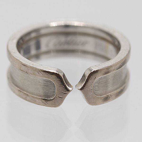 カルティエ リング 750WG C2 スモール 52 7.5ｇ ジュエリー 0695310 10KHT AKO ABC17105 SMZ