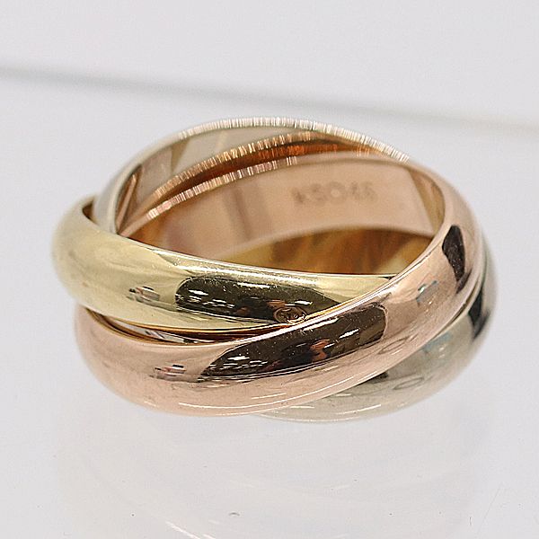 カルティエ トリニティリング750 50 13.8ｇ ジュエリー 0950620 10KHT AKO KMR ABC 17048