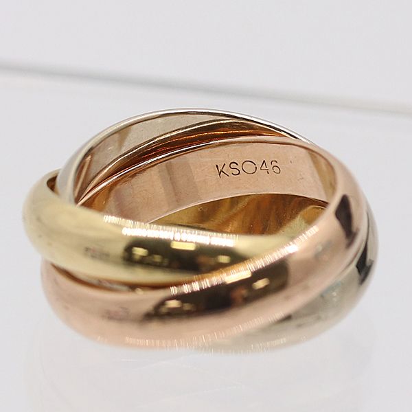 カルティエ トリニティリング750 50 13.8ｇ ジュエリー 0950620 10KHT AKO KMR ABC 17048