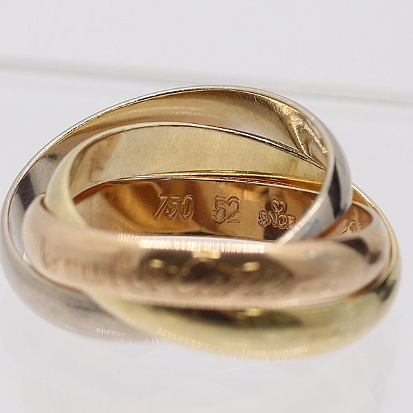 カルティエ トリニティリング750 52 8ｇ ジュエリー 7847510 10KHT AKO KMR ABC 17055