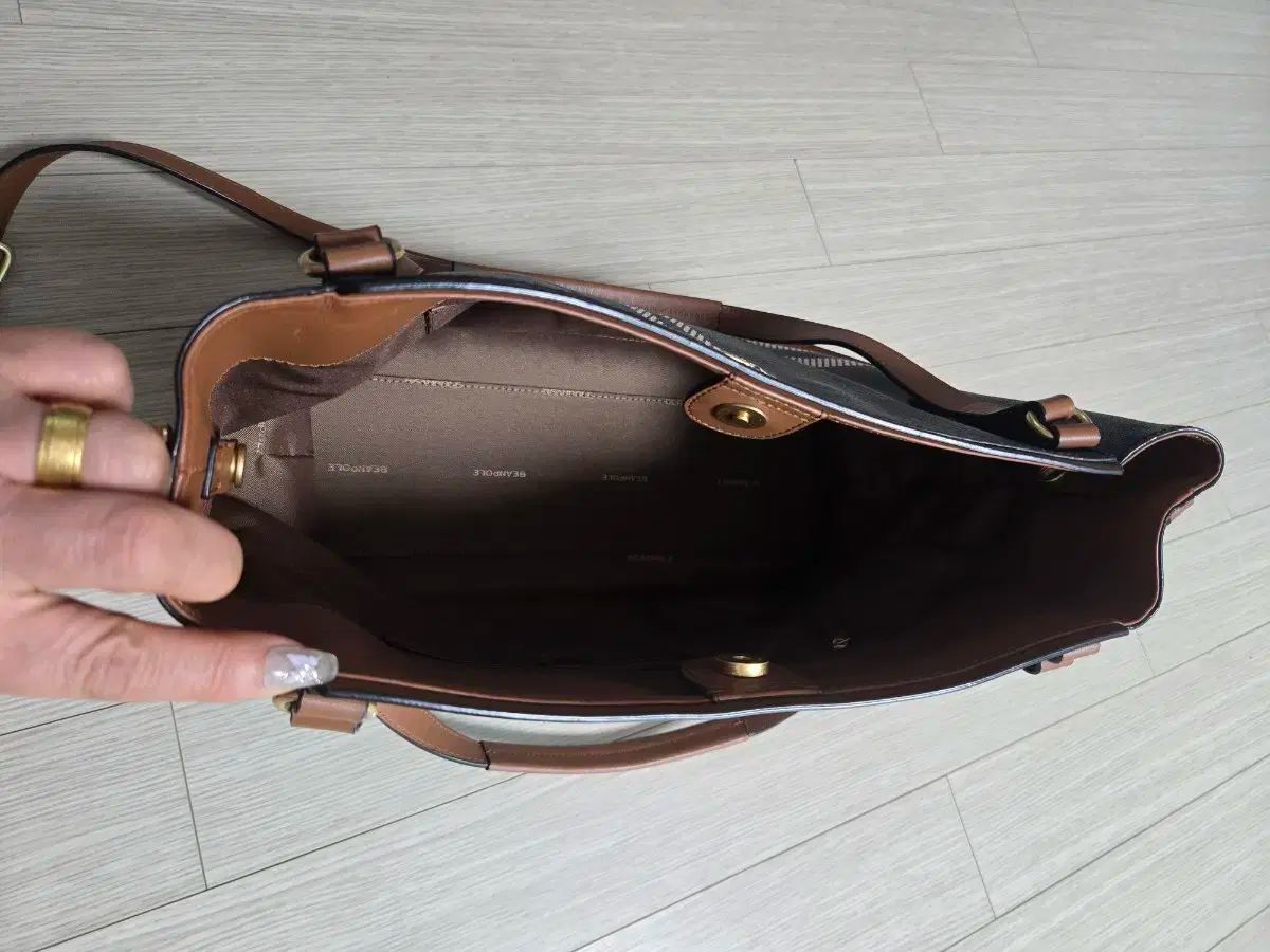 ビーンポール チェック柄 ショルダートートバッグ DECORATOM_COM_BR