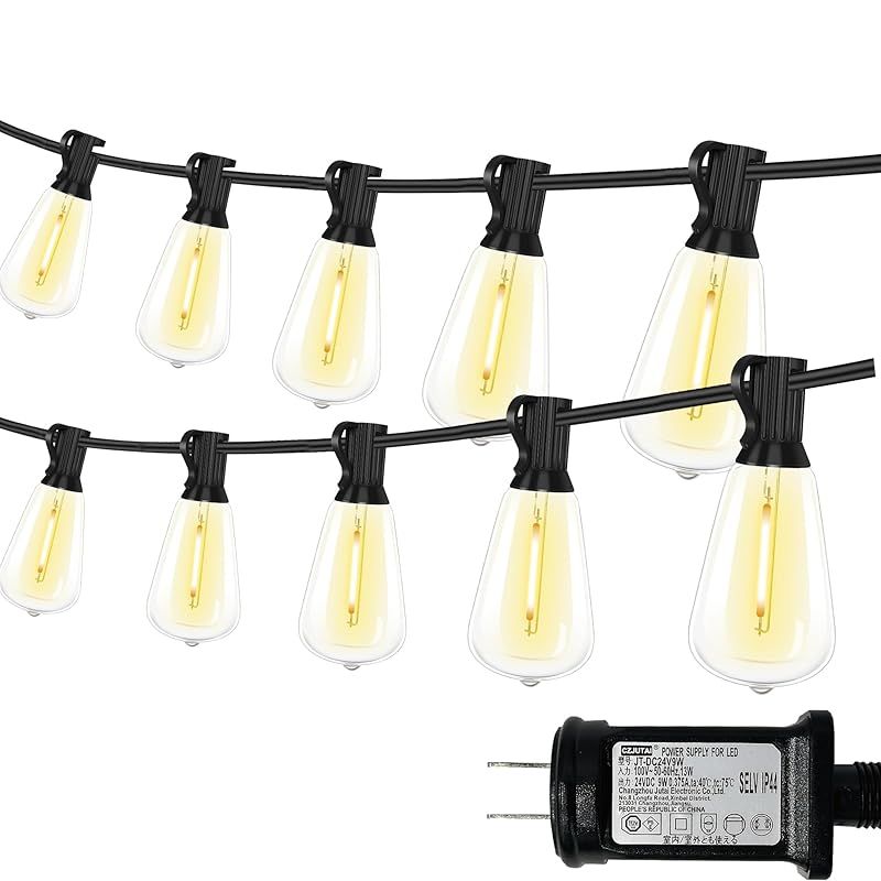 LEDストリングライト 防雨タイプ 19M LED電球 暖かい光PC素材 壊れ